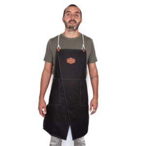 Delantal para barbacoa de gabardina
