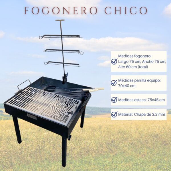 Fogonero Barbacoa 75x75 cm - Gallina - Imagen 10